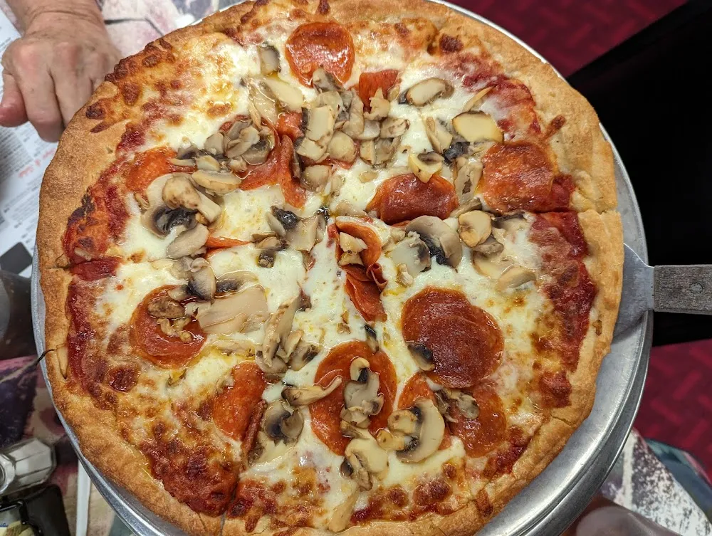 Pepperoni and Mushroom Pizza